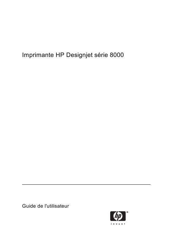 Guide utilisation HP DESIGNJET 8000  de la marque HP