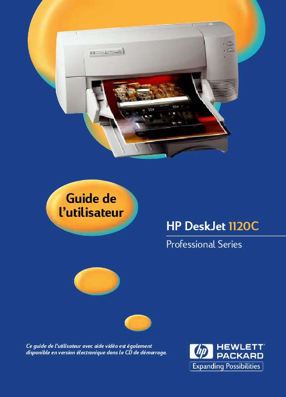 Guide utilisation HP DESKJET 1120C  de la marque HP