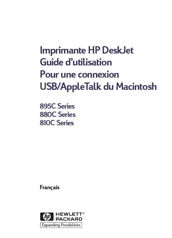 Guide utilisation HP DESKJET 895C  de la marque HP