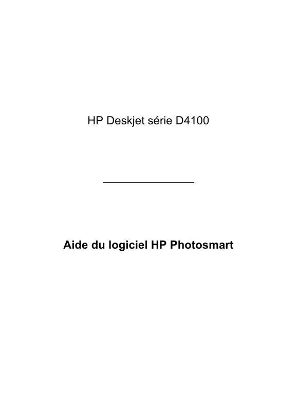 Guide utilisation HP DESKJET D4100  de la marque HP