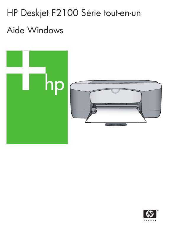 Guide utilisation HP DESKJET F2100 ALL-IN-ONE PRINTER  de la marque HP