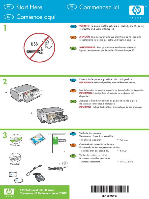 Guide utilisation HP PHOTOSMART C3180  de la marque HP