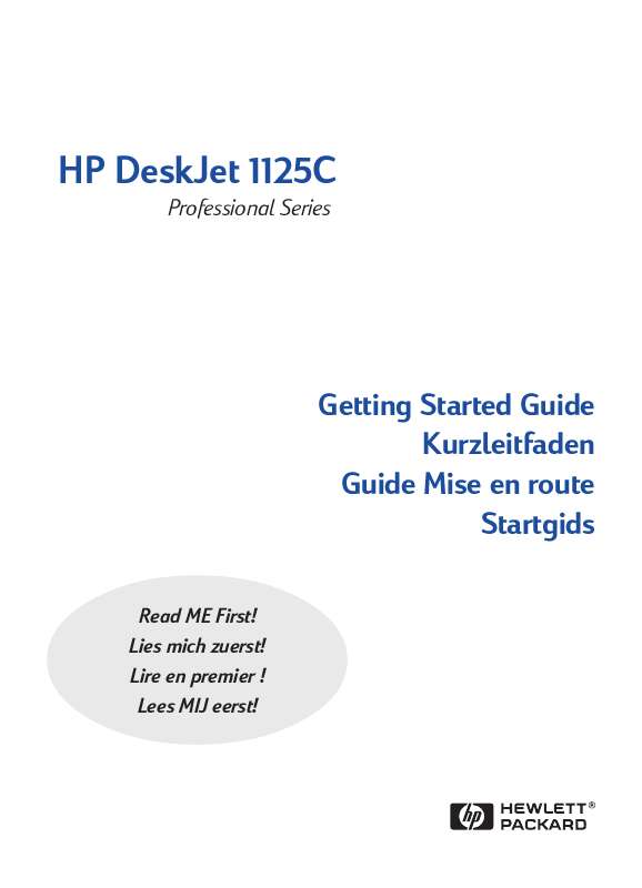 Guide utilisation HP DESKJET 1125C PRINTER  de la marque HP