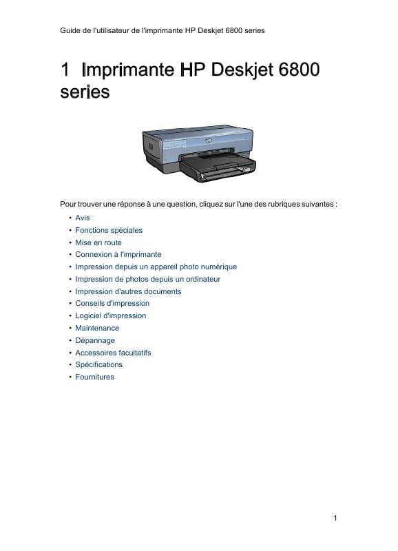 Guide utilisation HP DESKJET 6840  de la marque HP