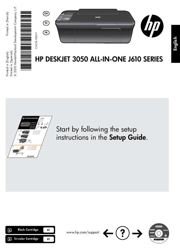 Guide utilisation HP DESKJET 3050 J610A  de la marque HP