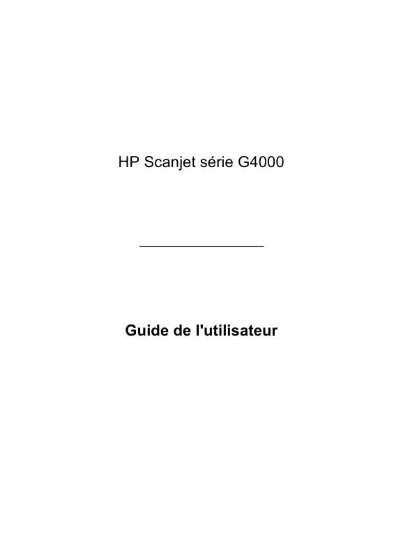 Guide utilisation HP SCANJET G4050 PHOTO SCANNER  de la marque HP