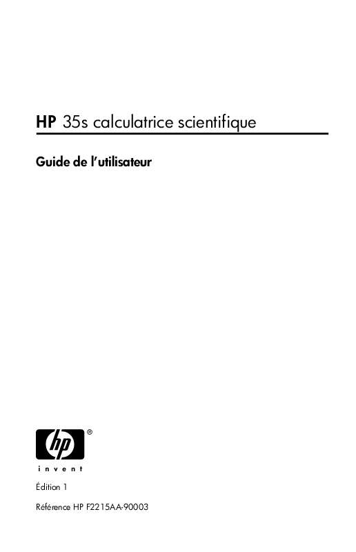 Guide utilisation HP 35S  de la marque HP