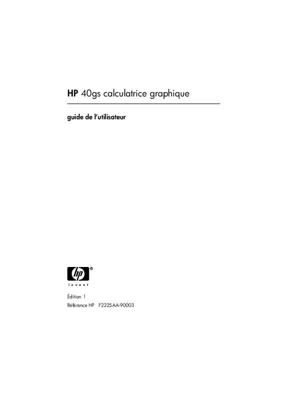 Guide utilisation HP HP40GS  de la marque HP