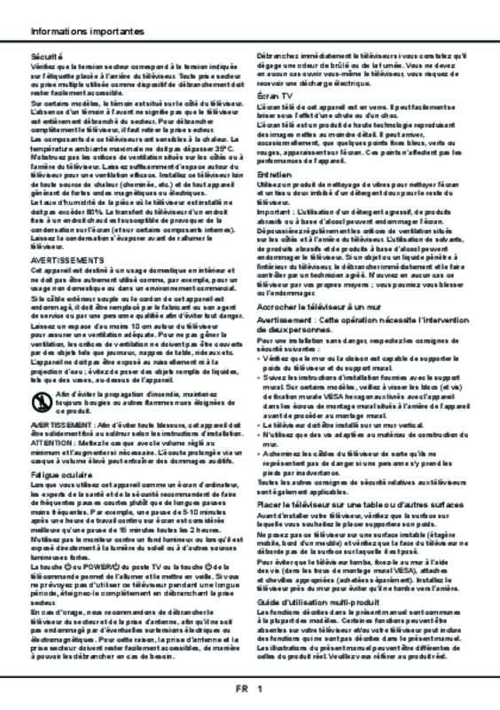 Guide utilisation THOMSON 40FW6765  de la marque THOMSON