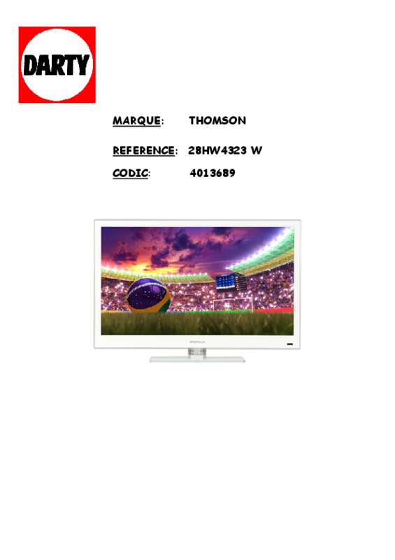 Guide utilisation THOMSON 28HW4323  de la marque THOMSON