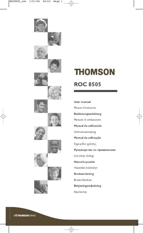 Guide utilisation THOMSON ROC 8505  de la marque THOMSON