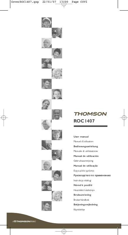 Guide utilisation THOMSON ROC 1407  de la marque THOMSON