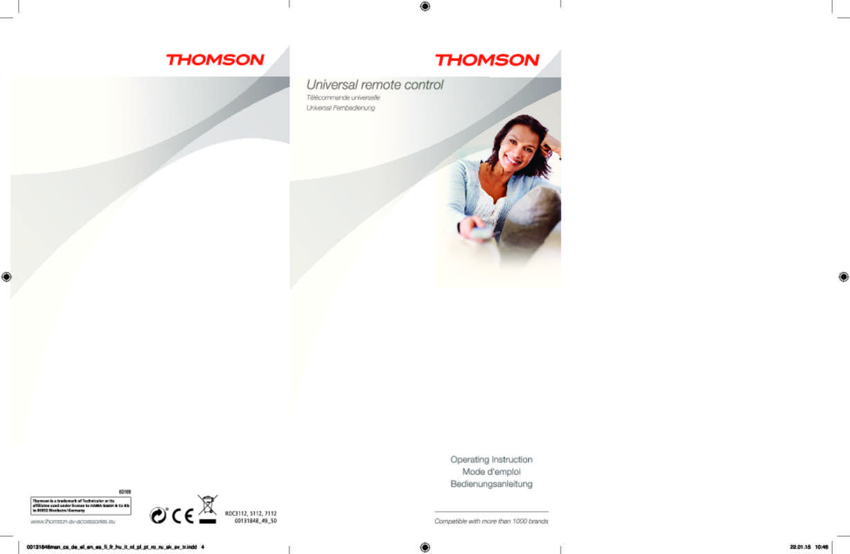 Guide utilisation THOMSON ROC3112  de la marque THOMSON