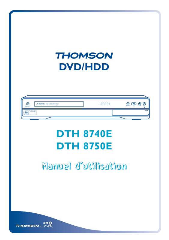 Guide utilisation THOMSON DTH 8740E  de la marque THOMSON