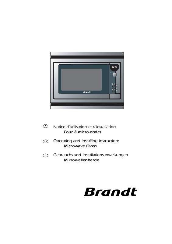 Guide utilisation BRANDT ME640XE1 de la marque BRANDT