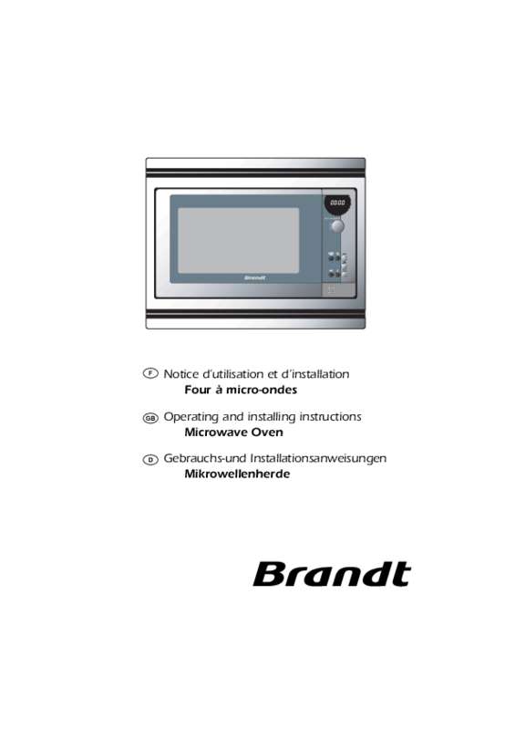 Guide utilisation BRANDT ME430BE1 de la marque BRANDT
