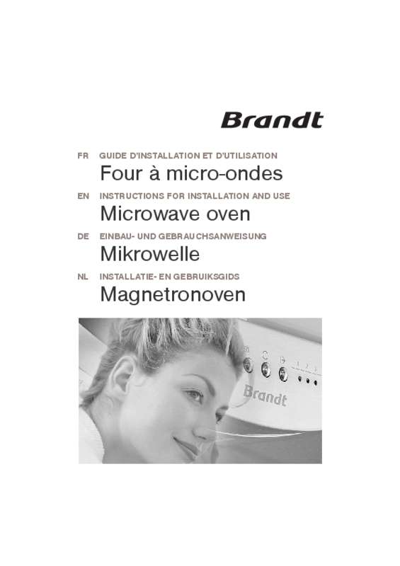 Guide utilisation BRANDT ME645BB de la marque BRANDT