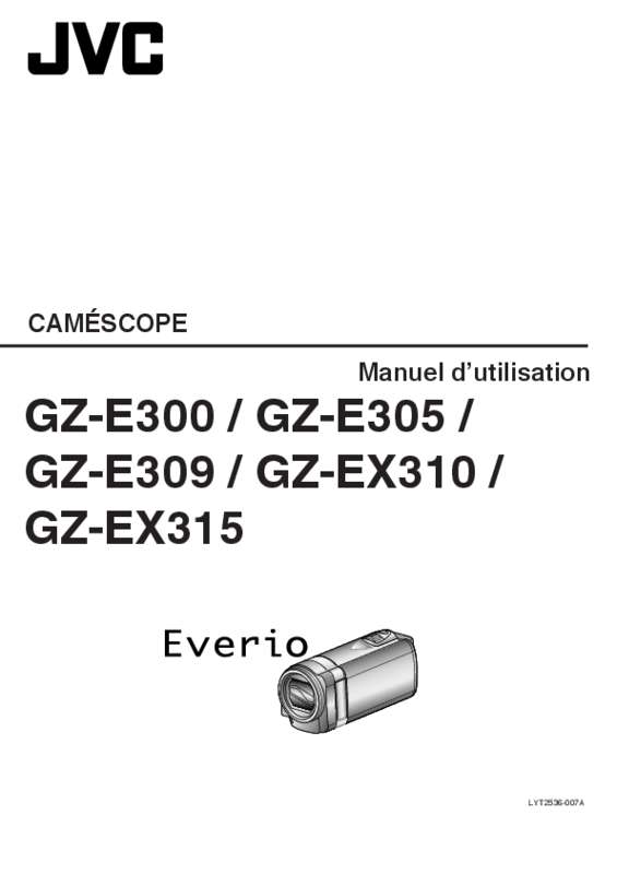 Guide utilisation JVC GZ EX310  de la marque JVC