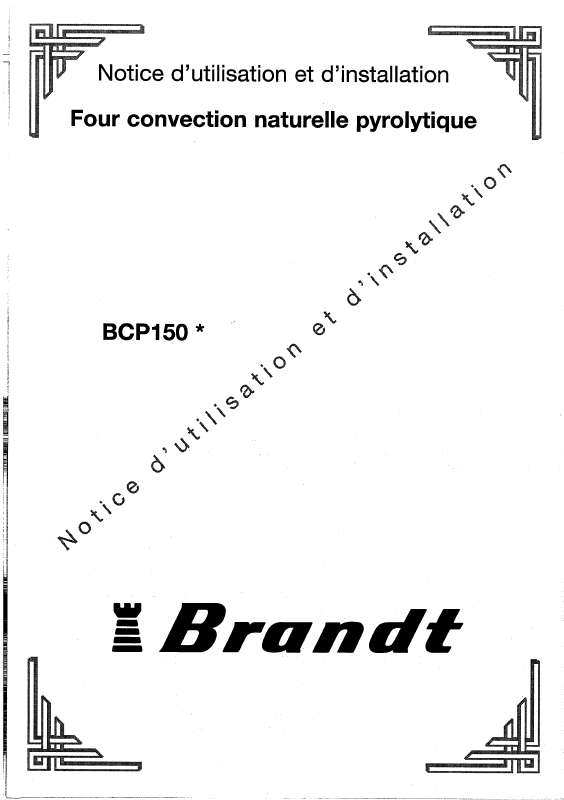 Guide utilisation BRANDT BCP150B de la marque BRANDT