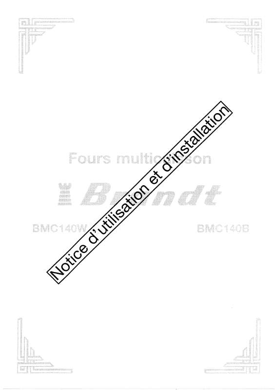 Guide utilisation BRANDT BMC141XCH de la marque BRANDT