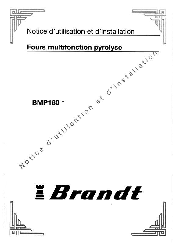 Guide utilisation BRANDT BMP160X de la marque BRANDT