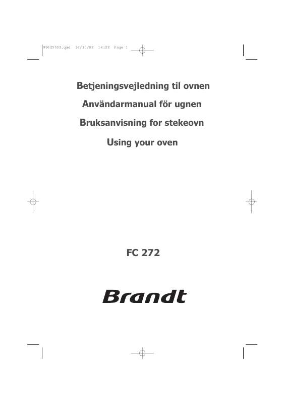 Guide utilisation BRANDT FC272WN1 de la marque BRANDT