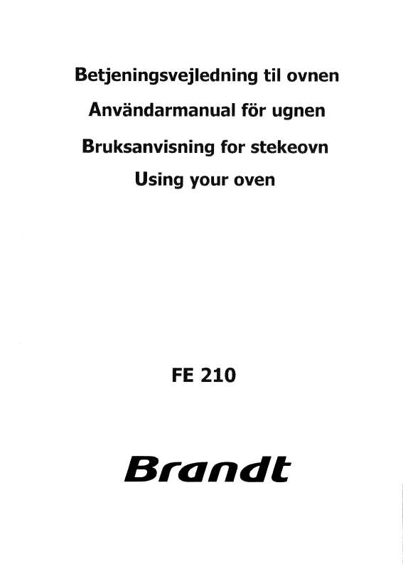 Guide utilisation BRANDT FE213XN1 de la marque BRANDT
