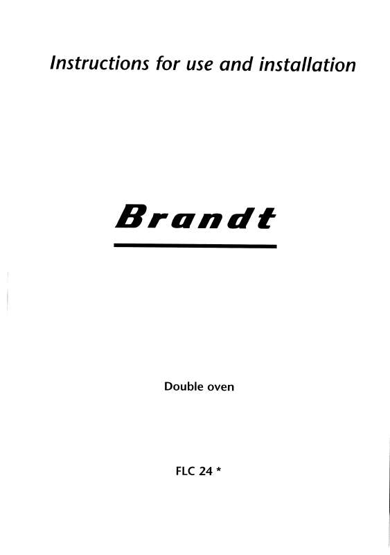 Guide utilisation BRANDT FLC24B1U de la marque BRANDT