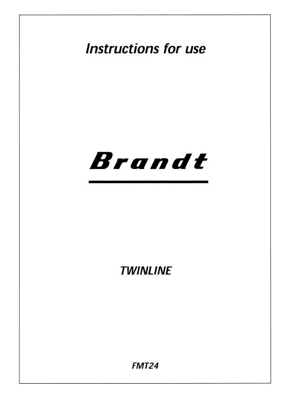 Guide utilisation BRANDT FMT24X1U de la marque BRANDT