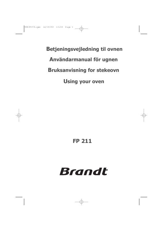 Guide utilisation BRANDT FP211XN1 de la marque BRANDT
