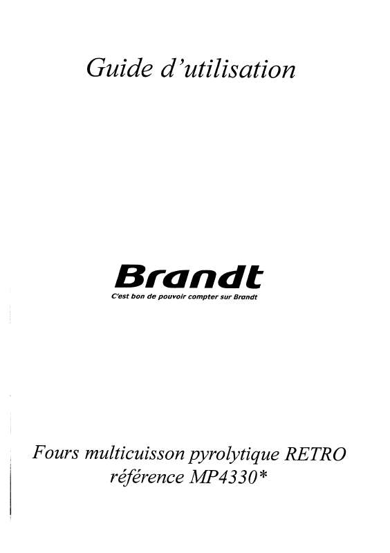 Guide utilisation BRANDT MP4330RN de la marque BRANDT