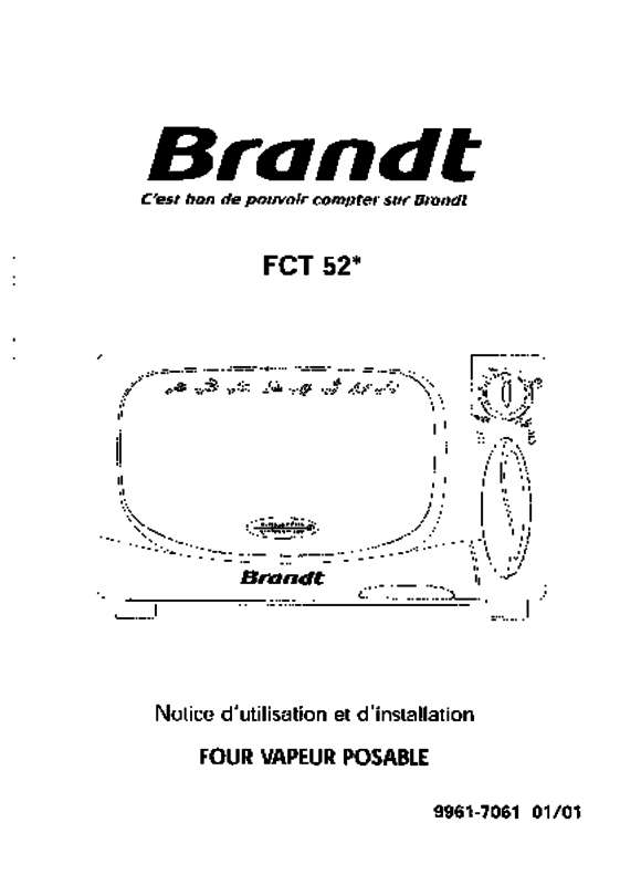 Guide utilisation BRANDT FCT52W1E de la marque BRANDT