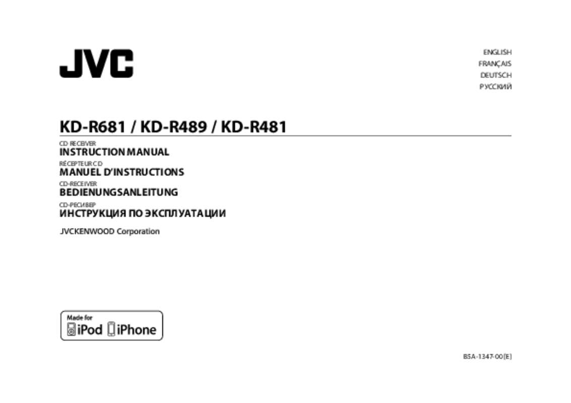 Guide utilisation JVC KD-R681  de la marque JVC