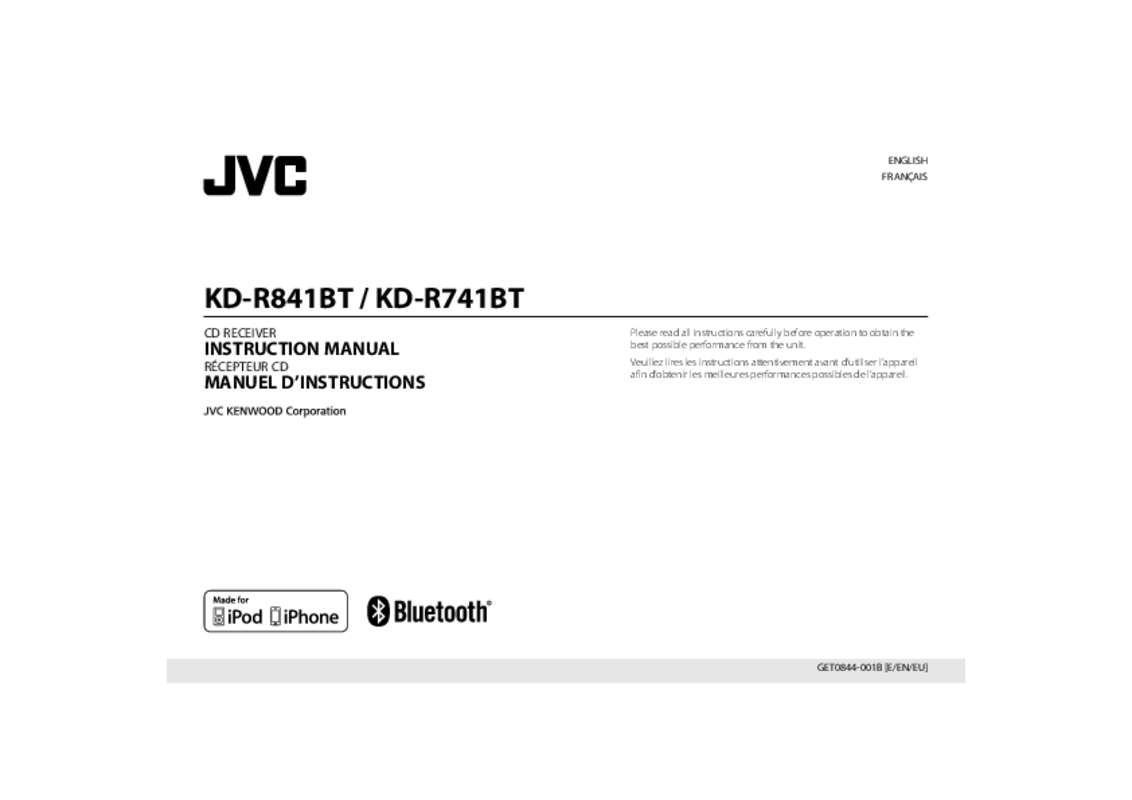 Guide utilisation JVC KD-R751E  de la marque JVC