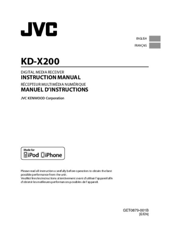 Guide utilisation JVC KD-X210E  de la marque JVC