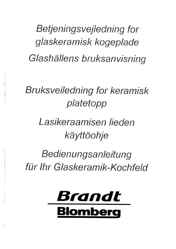 Guide utilisation BRANDT HHH75B1N de la marque BRANDT