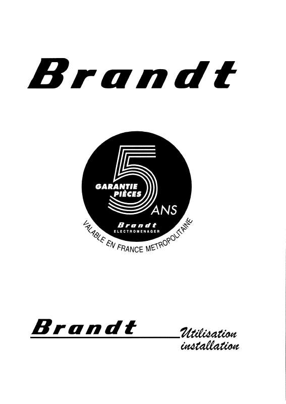 Guide utilisation BRANDT TI4B de la marque BRANDT