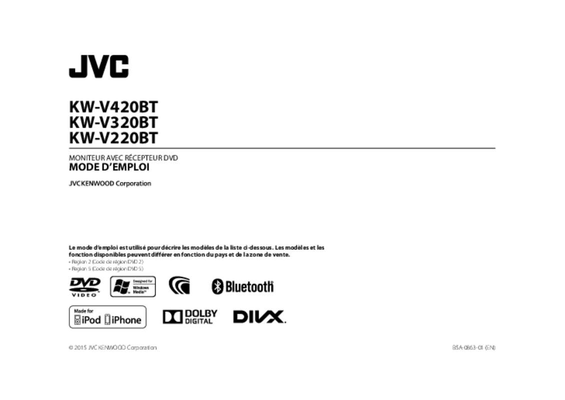 Guide utilisation JVC KW-V220BT  de la marque JVC