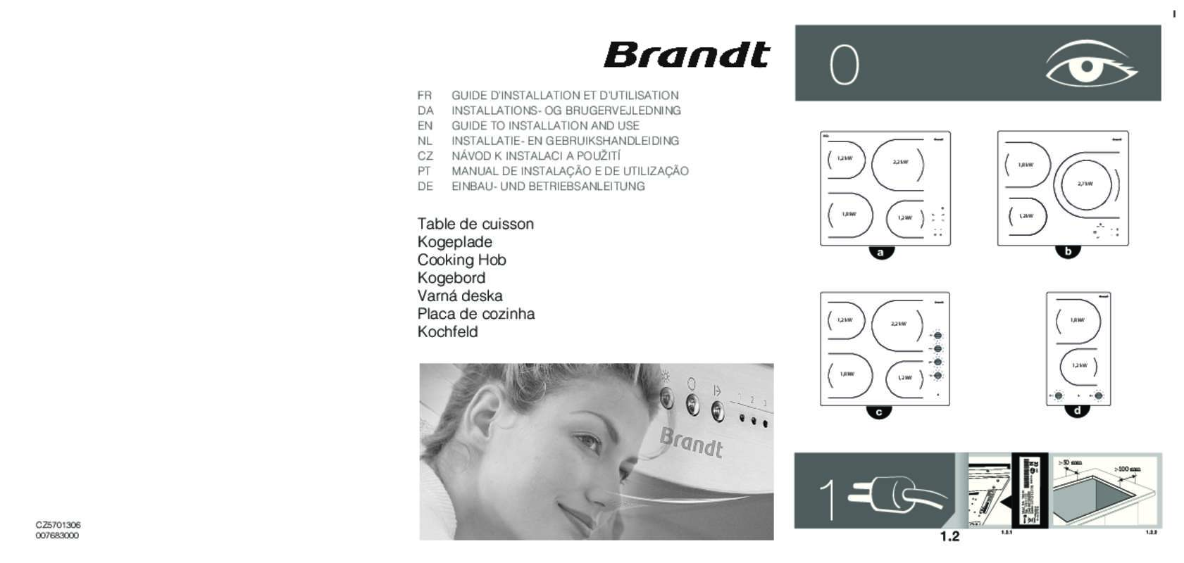 Guide utilisation BRANDT TV1200B de la marque BRANDT