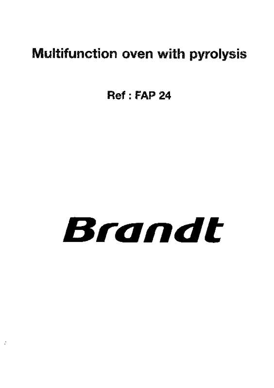 Guide utilisation BRANDT FAP24B1U de la marque BRANDT