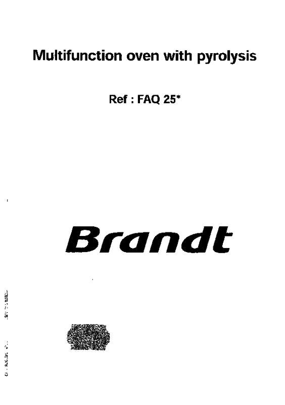 Guide utilisation BRANDT FAQ25B1U de la marque BRANDT