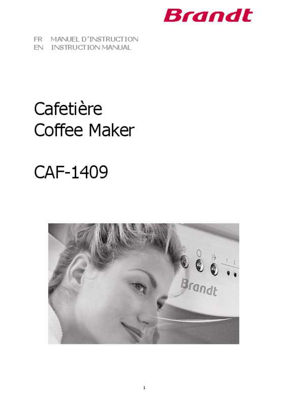 Guide utilisation BRANDT CAF-1409M de la marque BRANDT