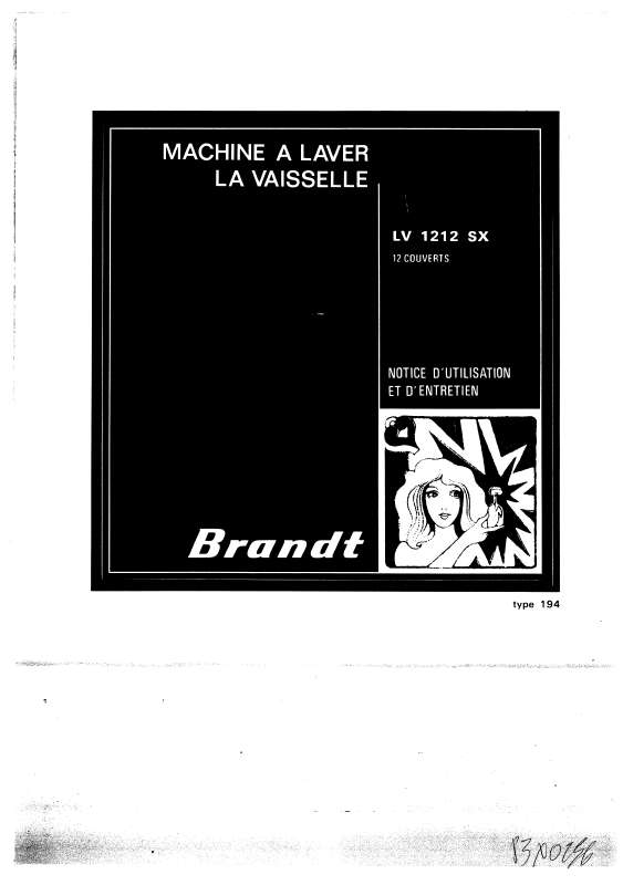 Guide utilisation BRANDT LV1210 de la marque BRANDT