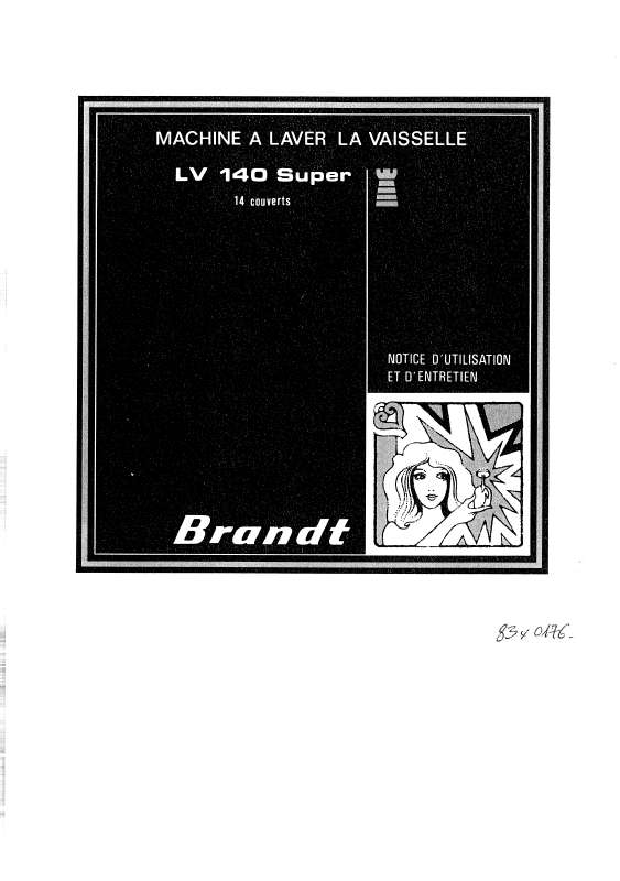 Guide utilisation BRANDT LV140S de la marque BRANDT