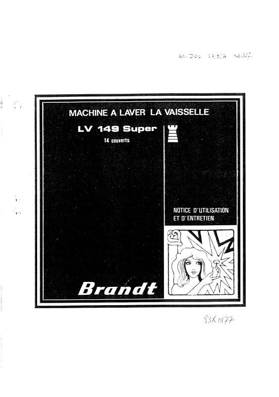 Guide utilisation BRANDT LV149S de la marque BRANDT