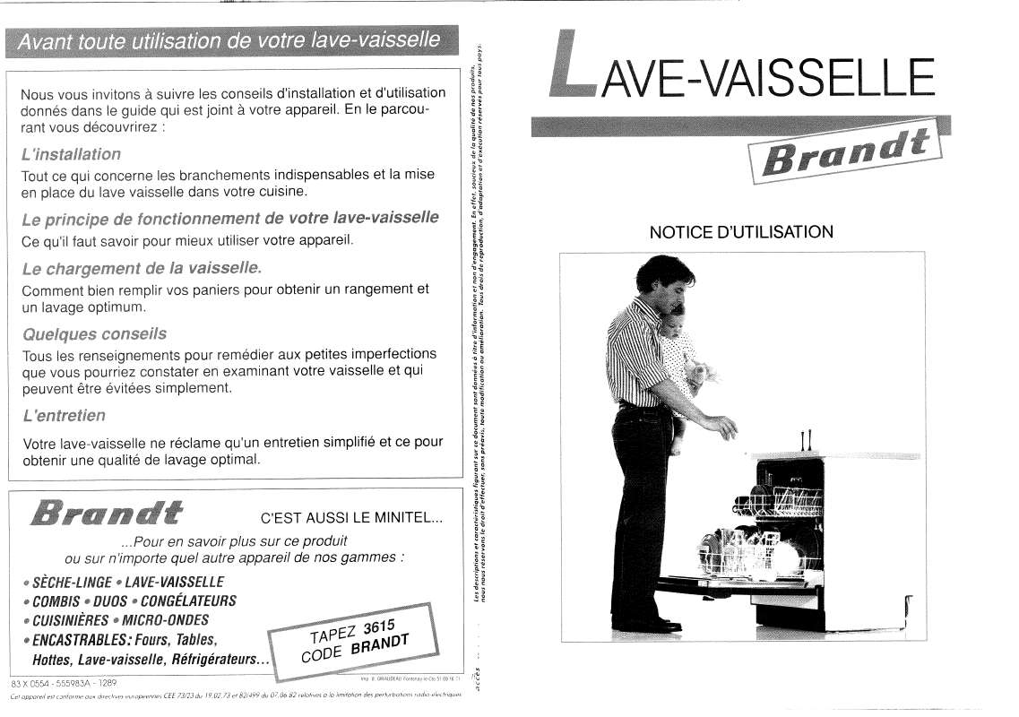 Guide utilisation BRANDT LV296 de la marque BRANDT