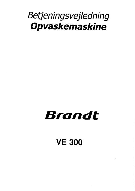 Guide utilisation BRANDT VE300WE1 de la marque BRANDT