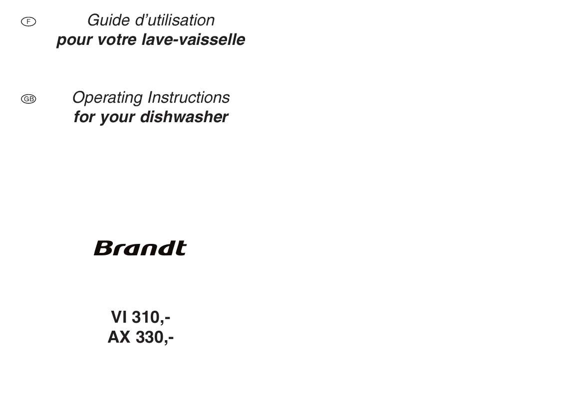 Guide utilisation BRANDT VI310XE1 de la marque BRANDT