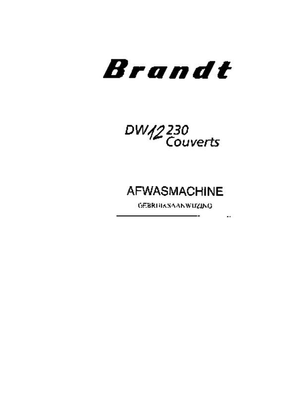 Guide utilisation BRANDT DW12230 de la marque BRANDT