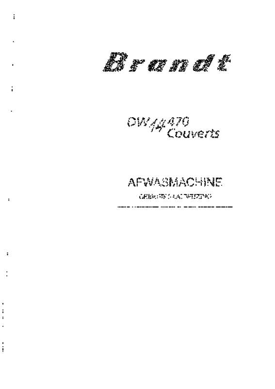 Guide utilisation BRANDT DW14470 de la marque BRANDT